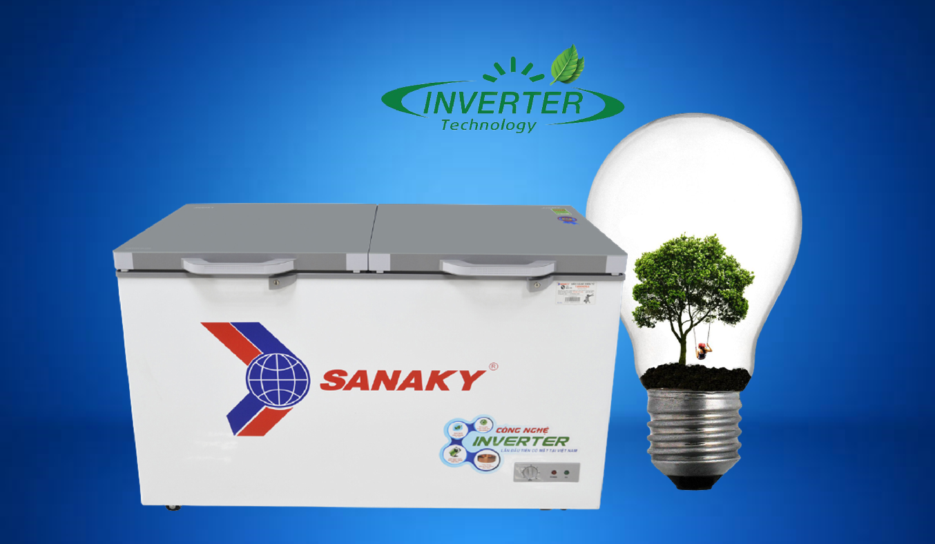 Tủ đông Sanaky Inverter 305 lít VH-4099A4K tiết kiệm điện năng